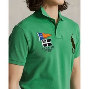 Polo Ralph Lauren Men's Polo Shirt BIG PONY Flags Custom Slim Fit Size XL